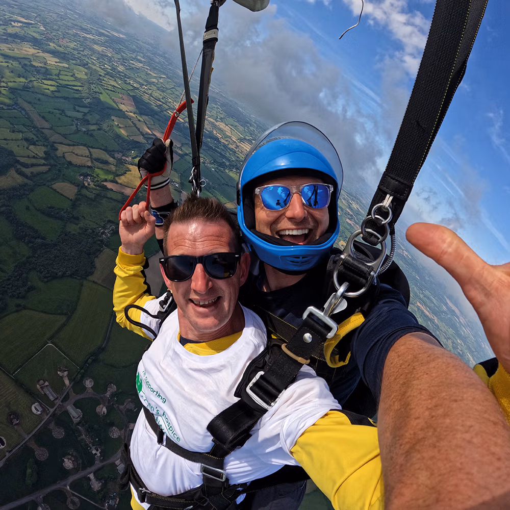 Goonvean Group team doing a skydive for their charity